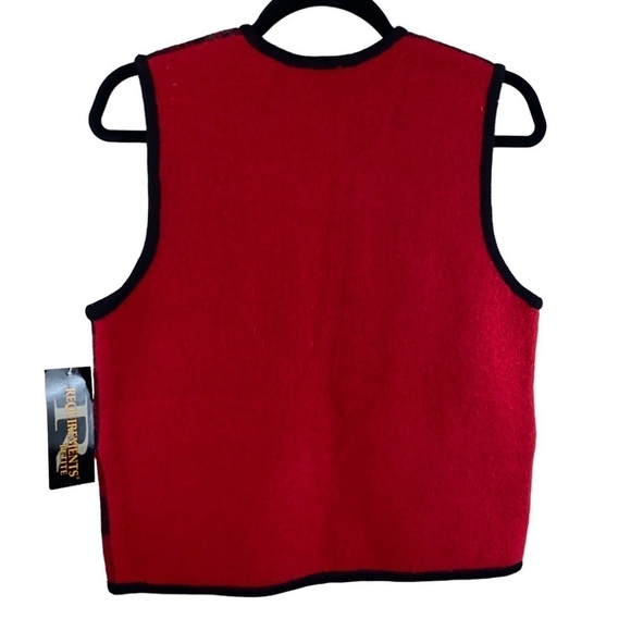 NWT‎ Vintage Women's Wool Zip Vest with Scottish Terrier Scottie Dogs Sz PS - Picture 5 of 7